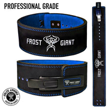 Load image into Gallery viewer, Lever Weightlifting Belt Premium Suede Leather 10mm