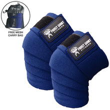 Load image into Gallery viewer, 80" Knee Wraps Set. Ideal for Weightlifting, Bodybuilding, Cross Fit, Lifting and Gym Workouts