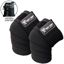 Load image into Gallery viewer, 80" Knee Wraps Set. Ideal for Weightlifting, Bodybuilding, Cross Fit, Lifting and Gym Workouts