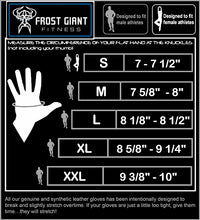 Load image into Gallery viewer, Weight Lifting Gym Gloves by Frost Giant Fitness – Sizes S-2XL