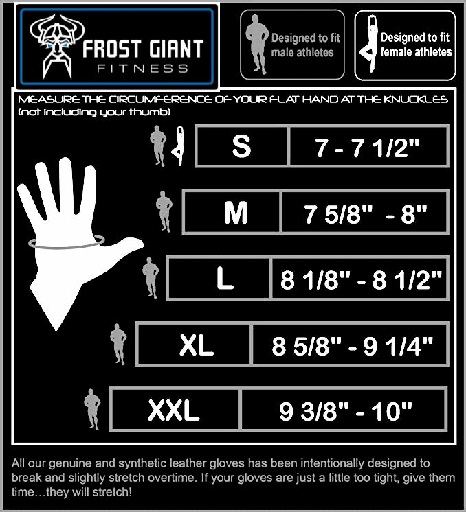 Weight Lifting Gym Gloves by Frost Giant Fitness – Sizes S-2XL