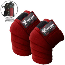 Load image into Gallery viewer, 80" Knee Wraps Set. Ideal for Weightlifting, Bodybuilding, Cross Fit, Lifting and Gym Workouts