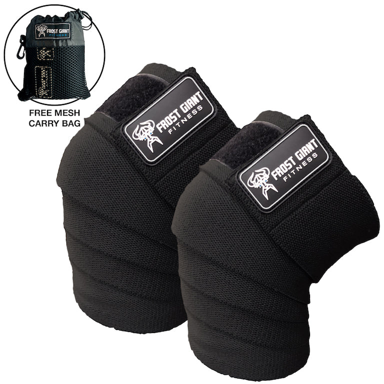 80 Knee Wraps Set. Ideal for Weightlifting, Bodybuilding, Cross Fit