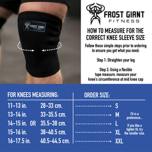 7mm Reversible Neoprene Knee Sleeve for Weightlifting, Crossfit, and Gym Workouts.(1-Pair)