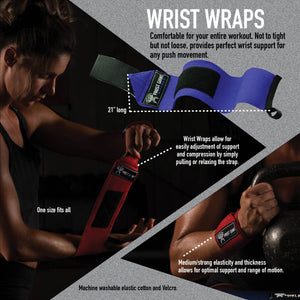 Wrist Wraps and Lifting Straps Combo